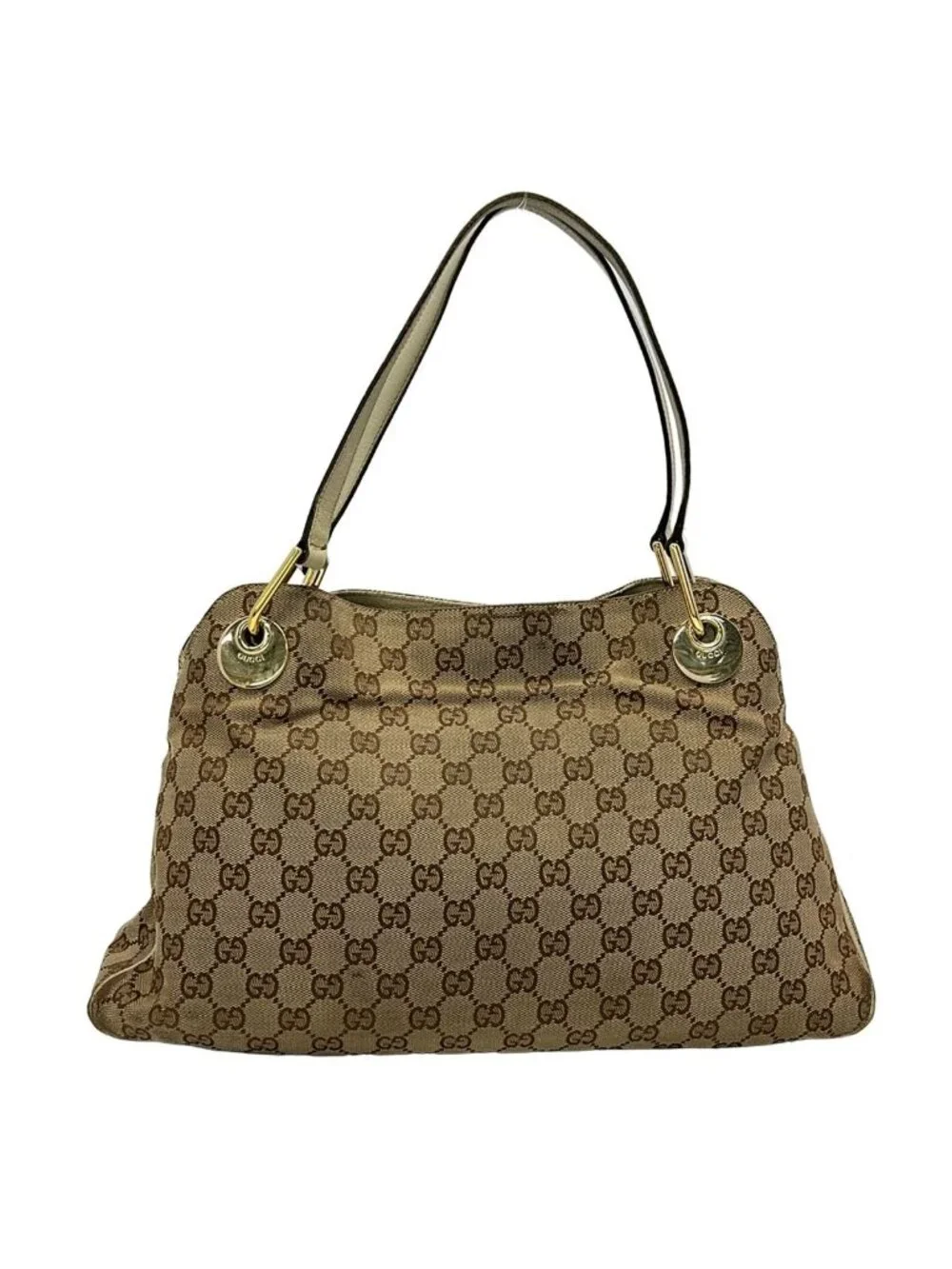 Gucci Tote Bag Eclipse Beige Dark Brown Ivory Leather
